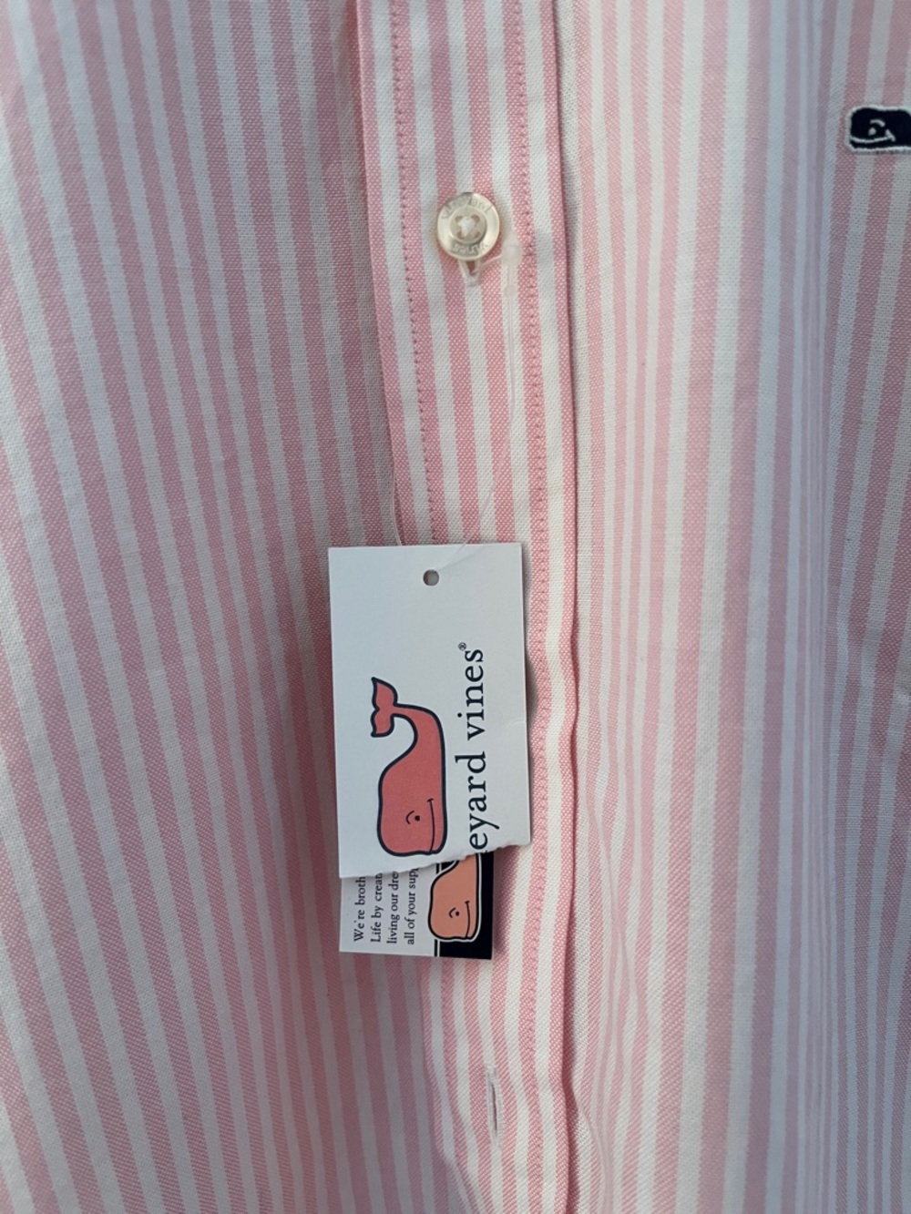 Vineyard Vines Pink & White Striped Button-Down Shirt - Picture 5 of 6